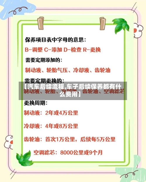 【汽车后续流程,车子后续保养都有什么费用】-第2张图片